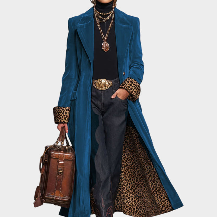 Women’s Velvet Coat Longline Tailored Fit