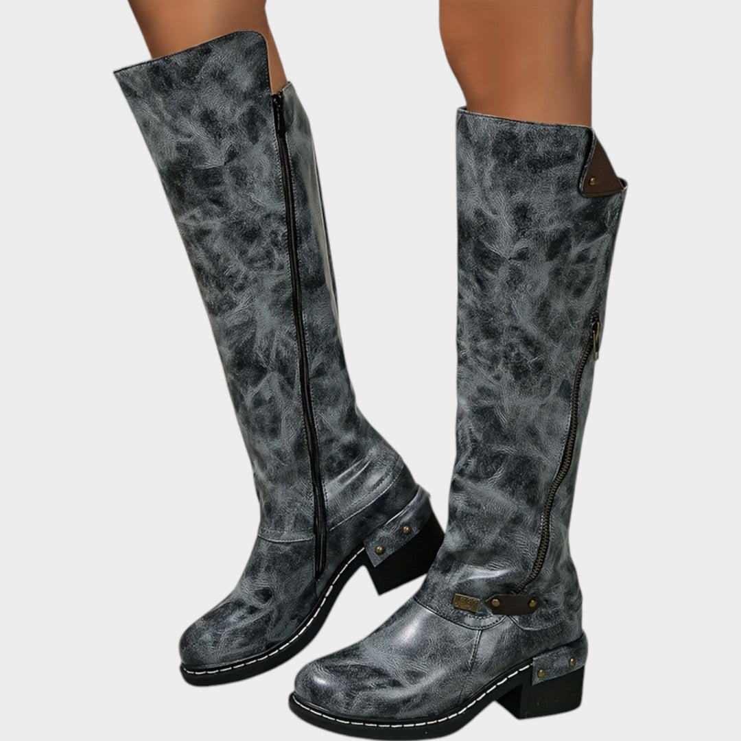Women’s High Boots Side Zipper Casual Style
