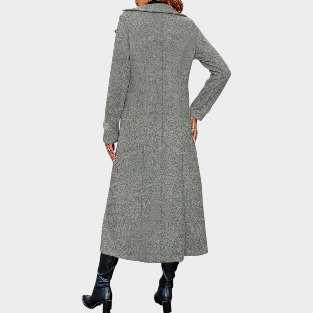 Women’s Double Breasted Coat Notched Lapel Collar