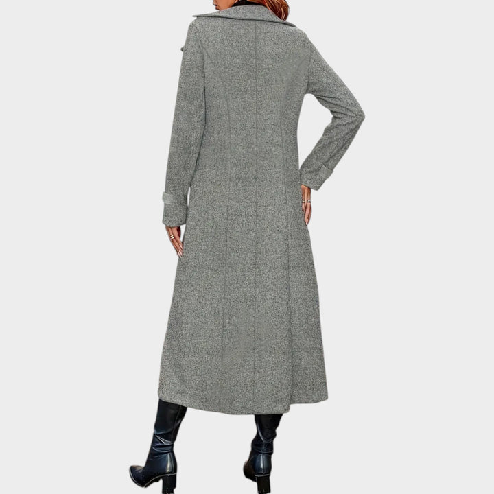 Women’s Double Breasted Coat Notched Lapel Collar