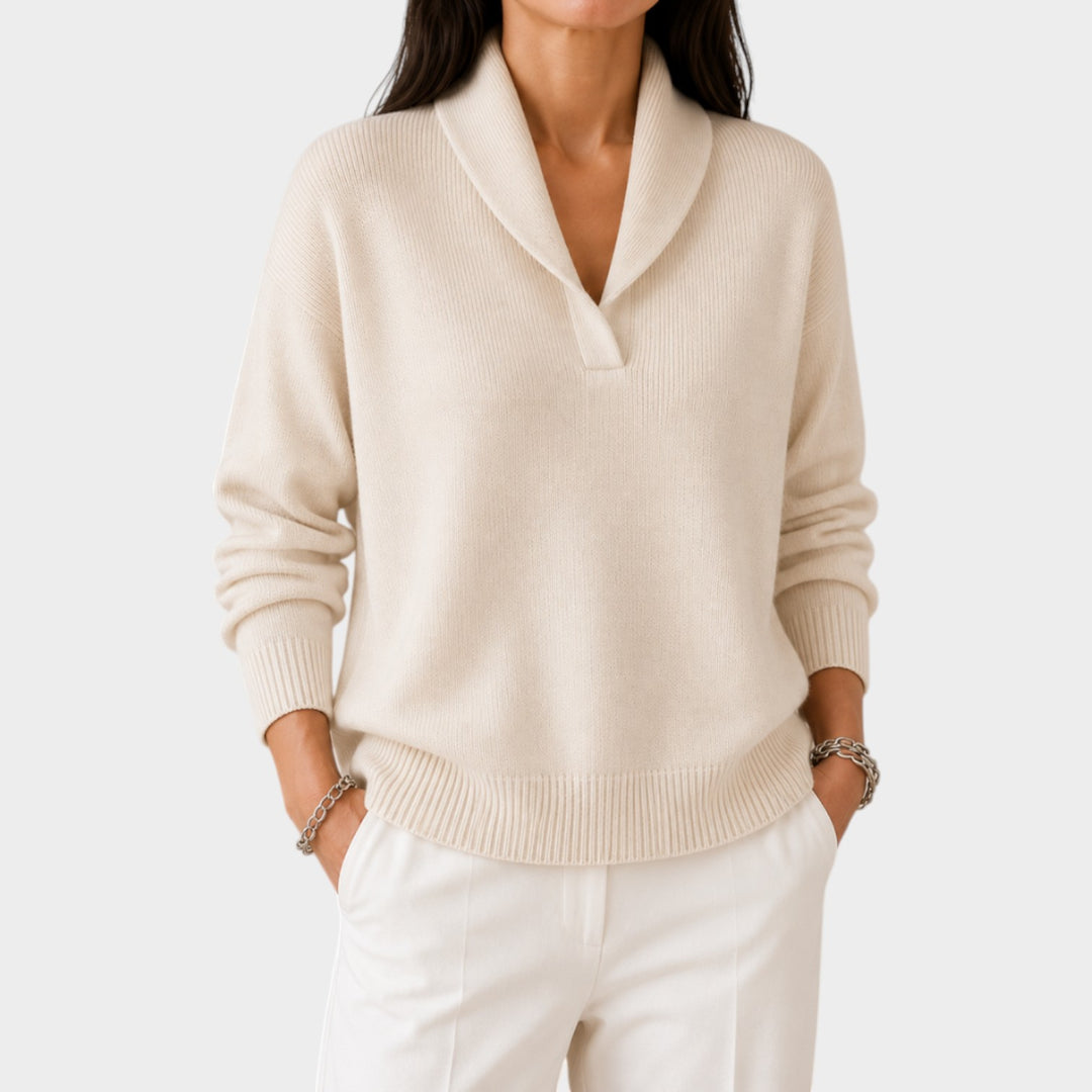 Women’s Knit Sweater Soft V Neck Long Sleeve