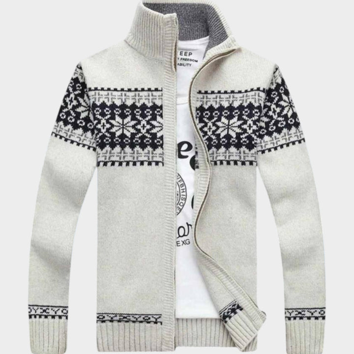 Mock Neck Full-ZIp Knit | Cardigan