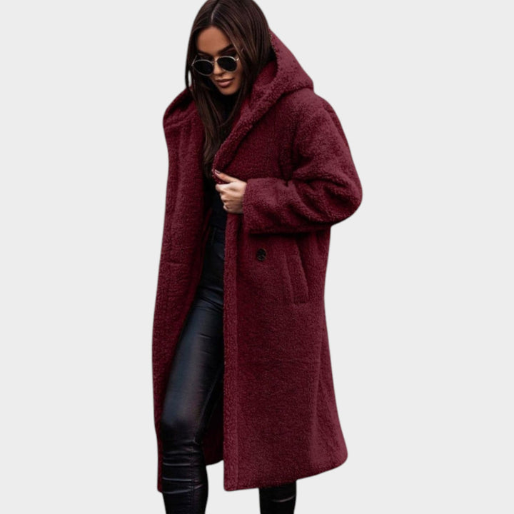 Women’s Faux-Fur Coat Longline Notched Lapel