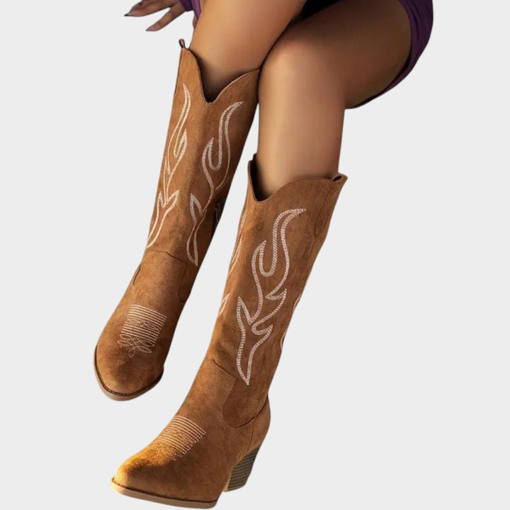 Western Embroidered Cowboy Boots