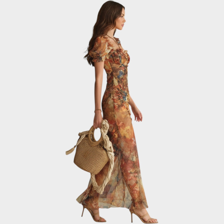 Floral Split Maxi Formal Dress