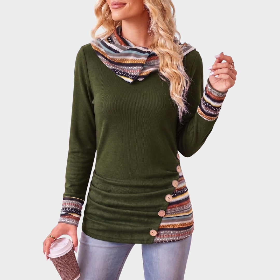 Women’s Button Front Top Long Sleeve Casual Style