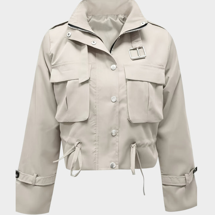 Women’s Jacket Casual Stand Collar Cropped Hooded