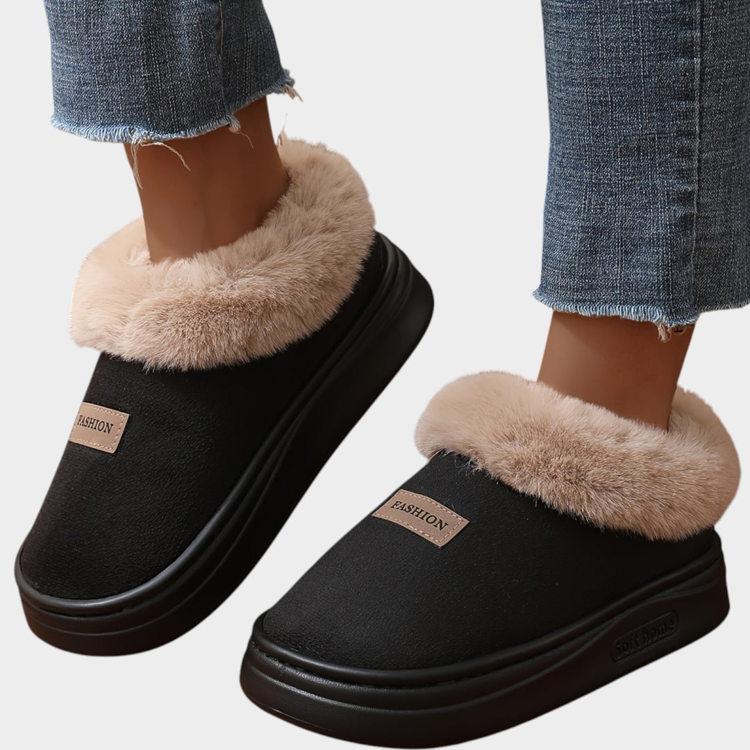 Women’s Thermal Slippers Plush Lined Thick Sole Non-Slip