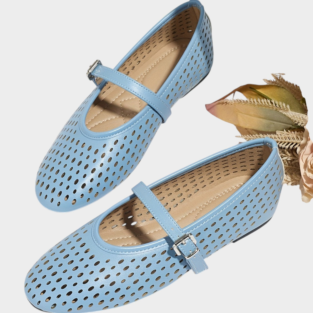 Women’s Ballet Flats Hollow Out Buckle Strap