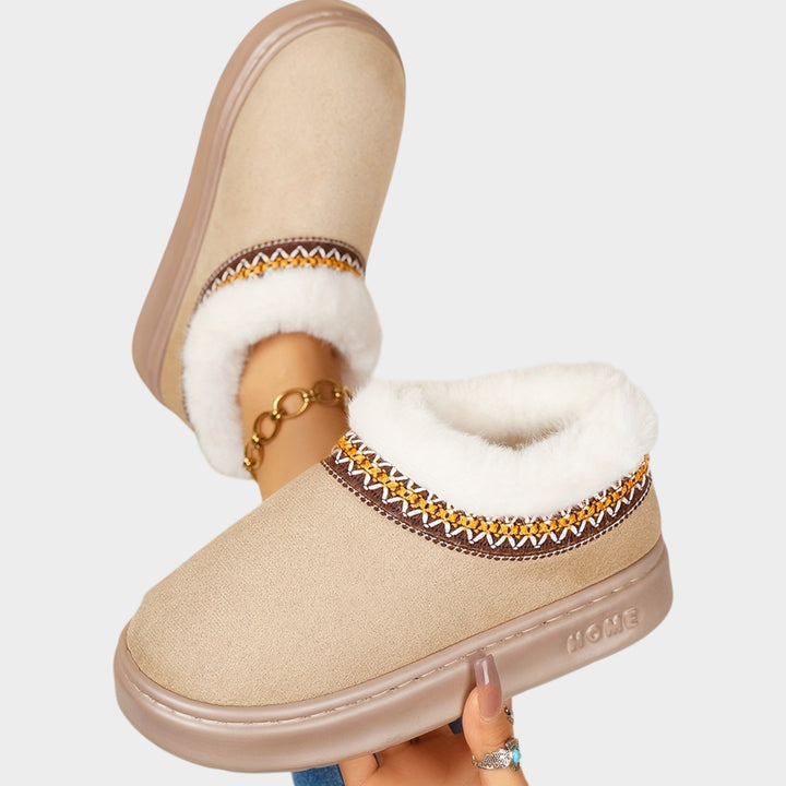 Women’s Thermal Slippers Warm Lined Slip-On Winter Shoes