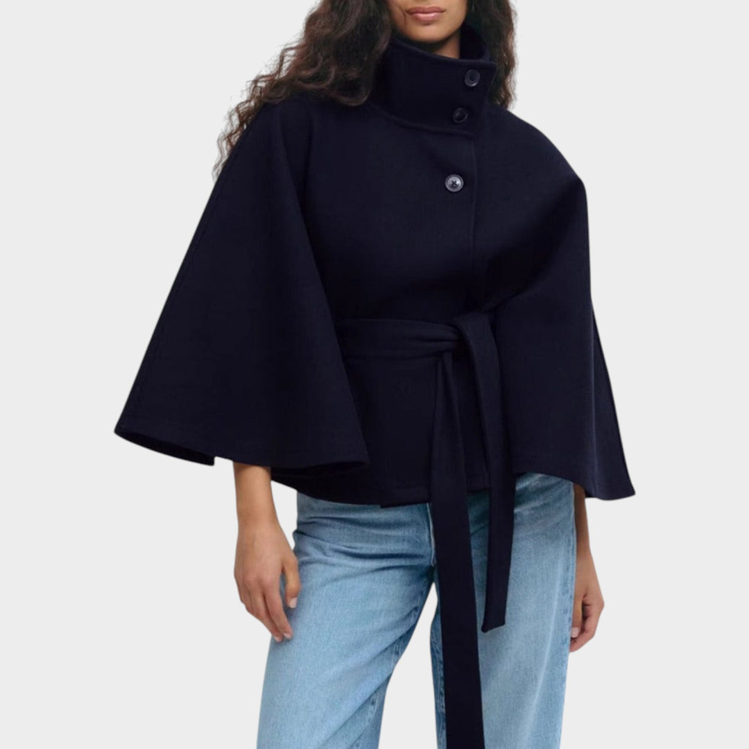 Women’s Cape Coat High Neck Elegant Winter Outerwear