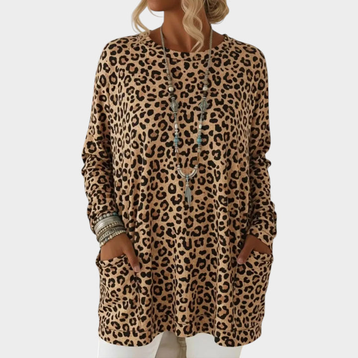 Women’s Leopard Print Top Soft Touch Long Sleeve