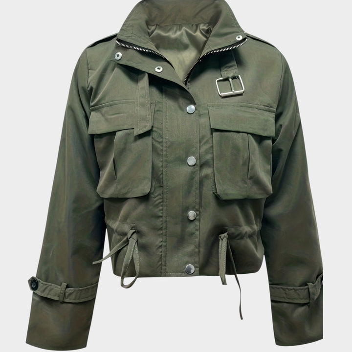 Women’s Jacket Casual Stand Collar Cropped Hooded