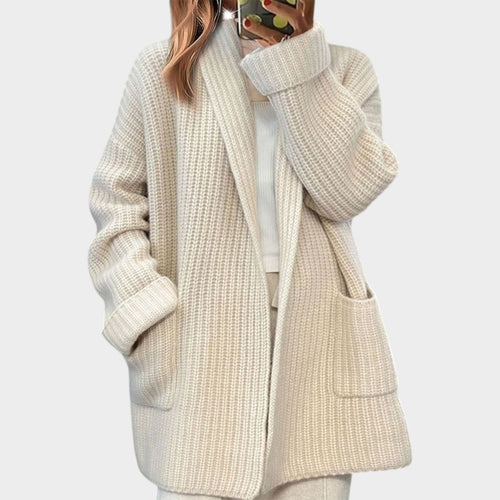 Women's Solid Long Sleeve Knit | Cardigan