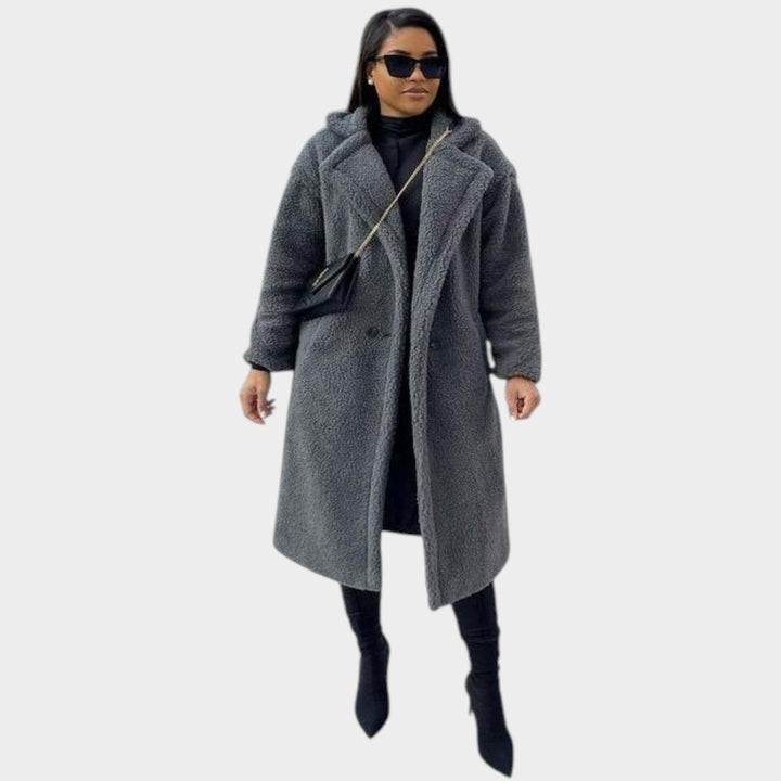 Women’s Faux-Fur Teddy Coat Longline Plush Fleece Winter Style