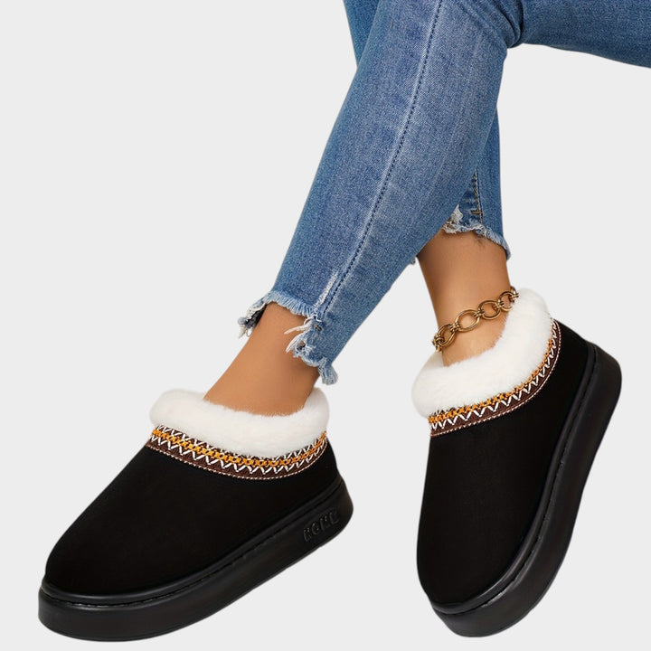 Women’s Thermal Slippers Warm Lined Slip-On Winter Shoes