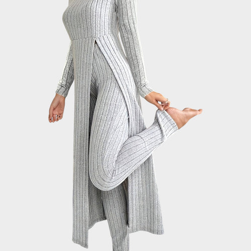 Women’s Matching Set 2 Piece Lounge Set Casual Ribbed Knit