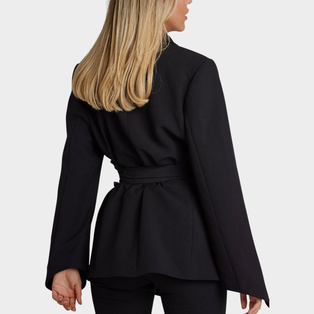 Women’s Blazer Business Tailored Fit Belted Waist