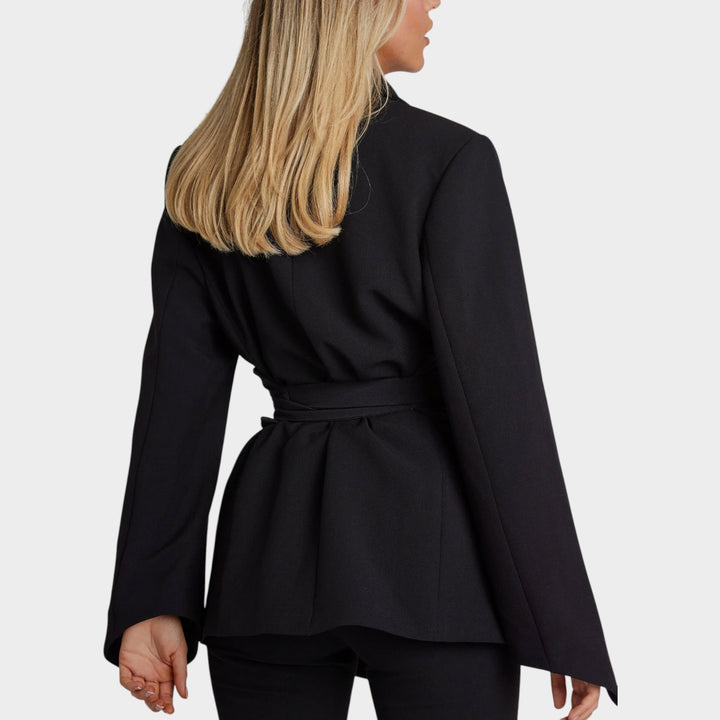 Women’s Blazer Business Tailored Fit Belted Waist