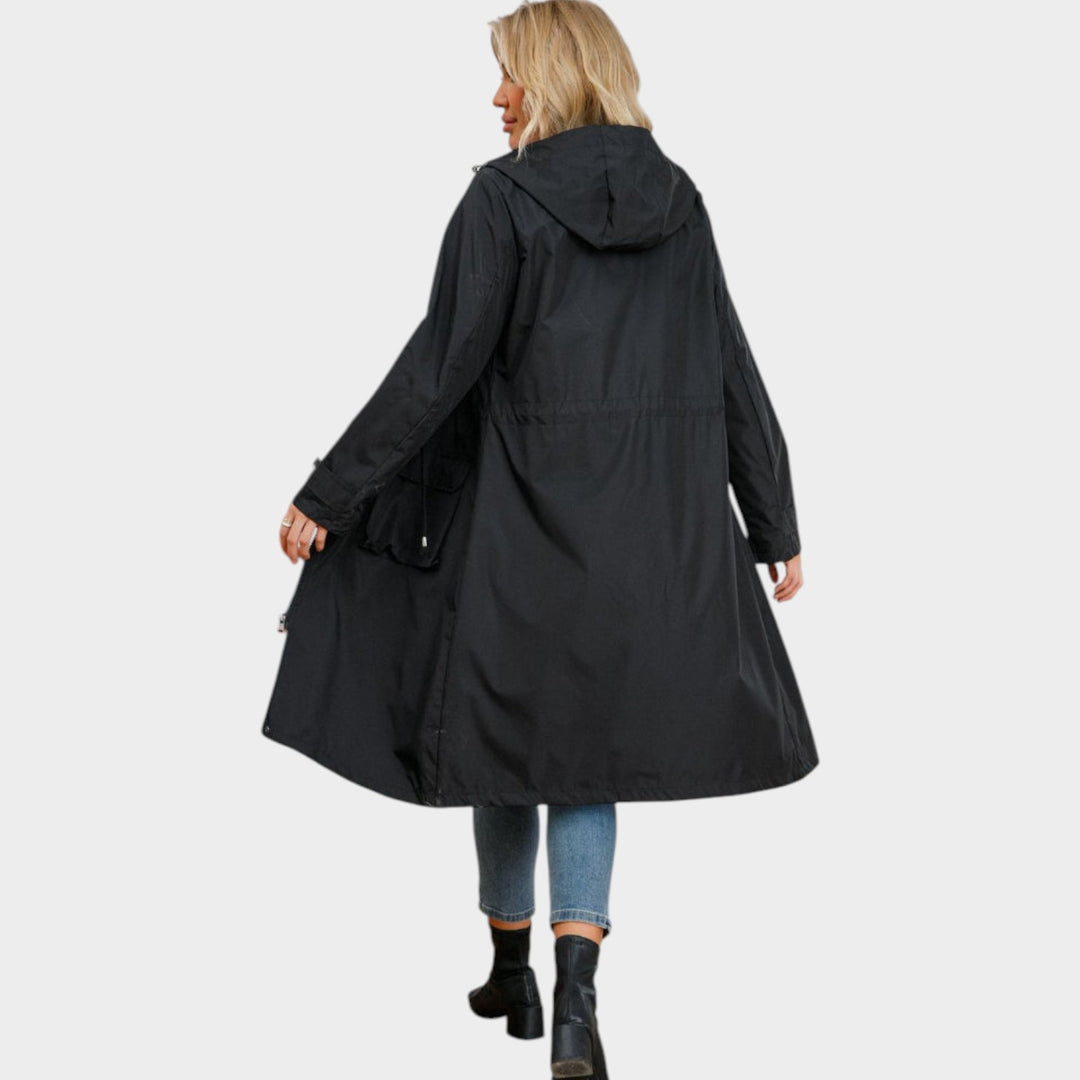 Women’s Waterproof Raincoat Hooded Adjustable Drawstring
