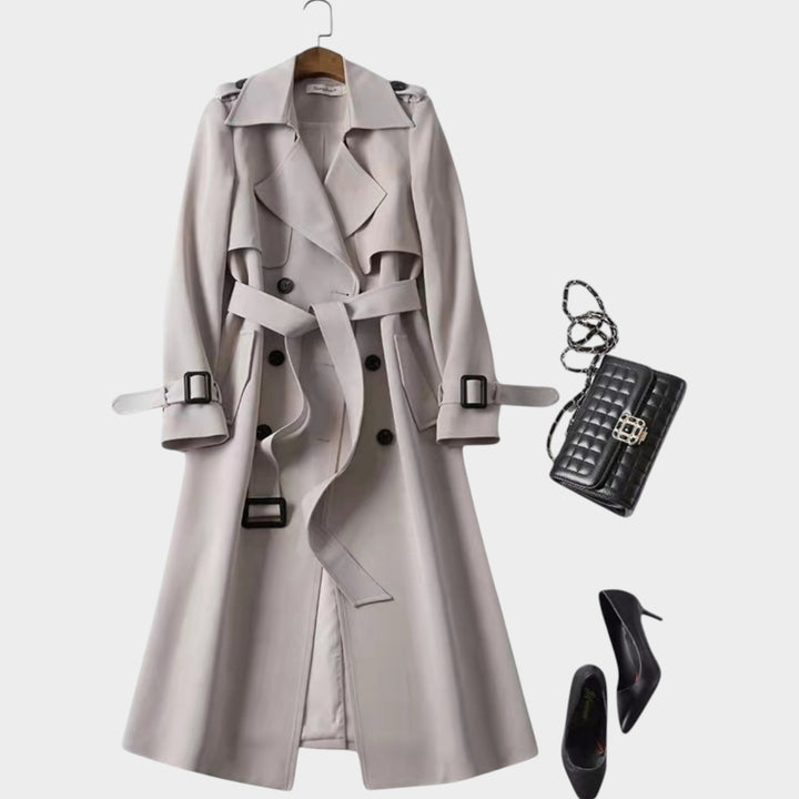 Elegant Wool Knee-Length Loose Fit Coat