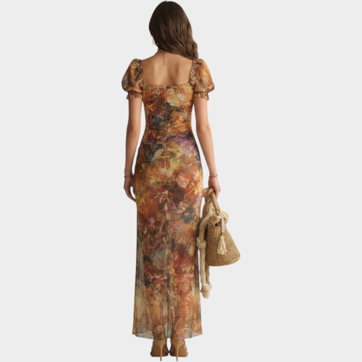 Floral Split Maxi Formal Dress