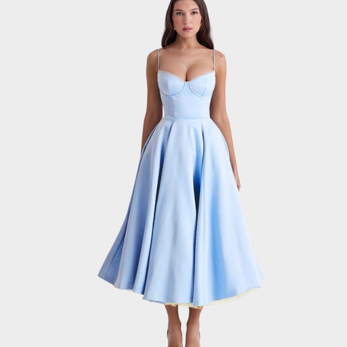 Cocktail Bustier Midi Dress
