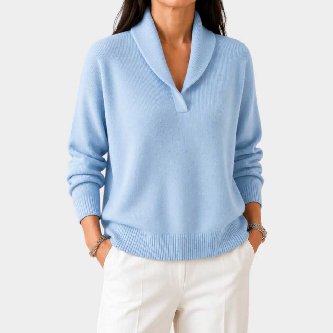 Women’s Knit Sweater Soft V Neck Long Sleeve