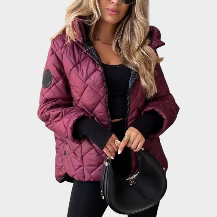 Women’s Quilted Hooded Puffer Jacket Classic Everyday Outerwear