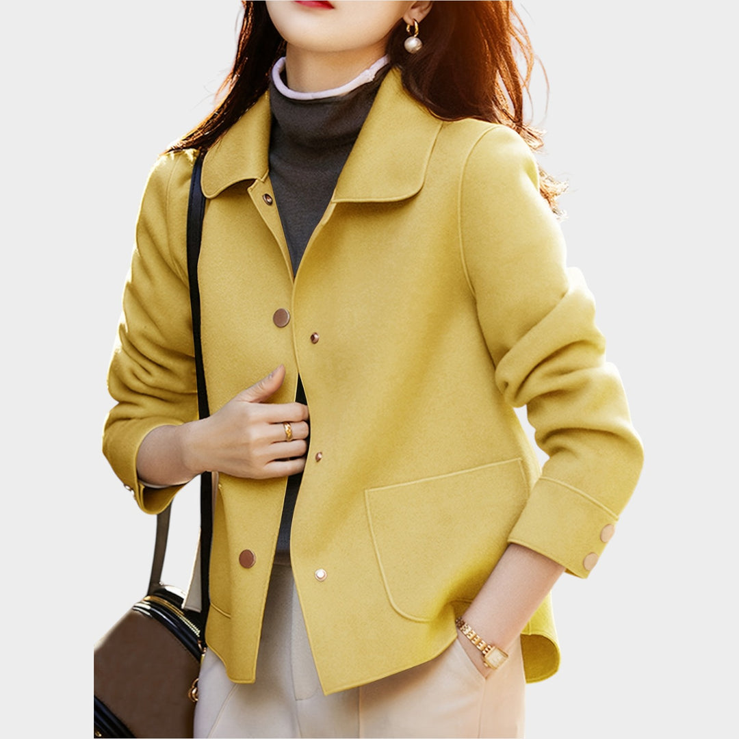 Women’s Blazer Casual Gold Button Front Tailored Fit