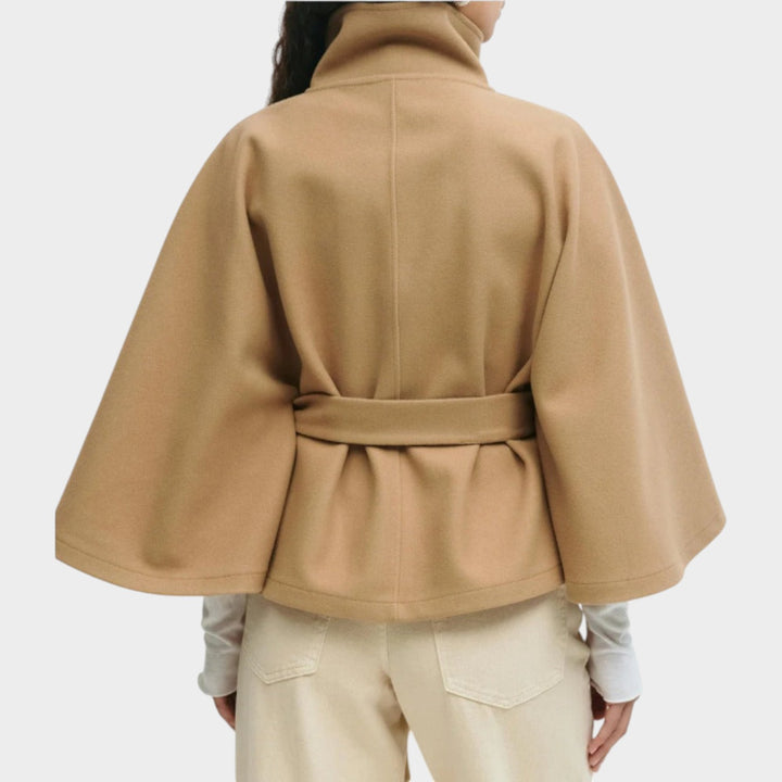 Women’s Cape Coat High Neck Elegant Winter Outerwear