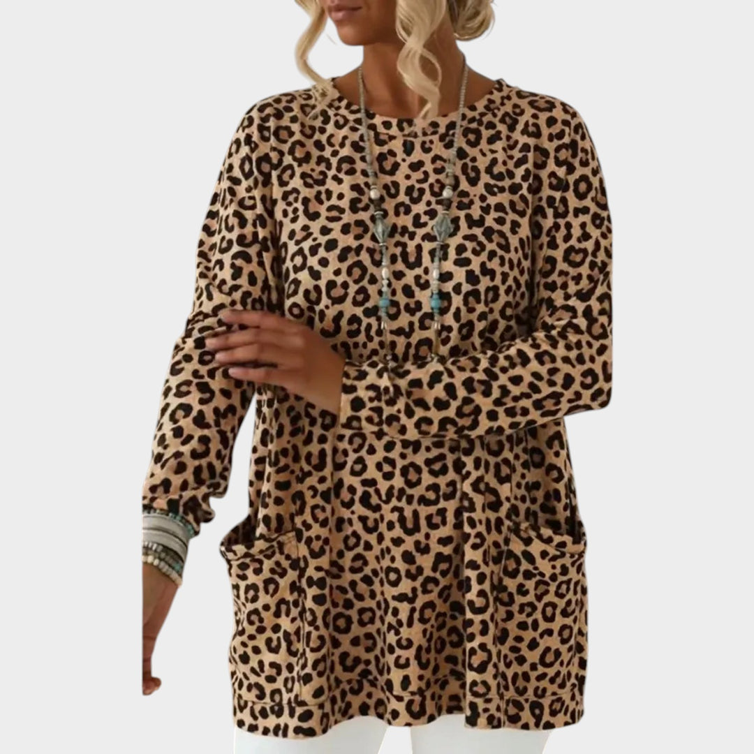 Women’s Leopard Print Top Soft Touch Long Sleeve