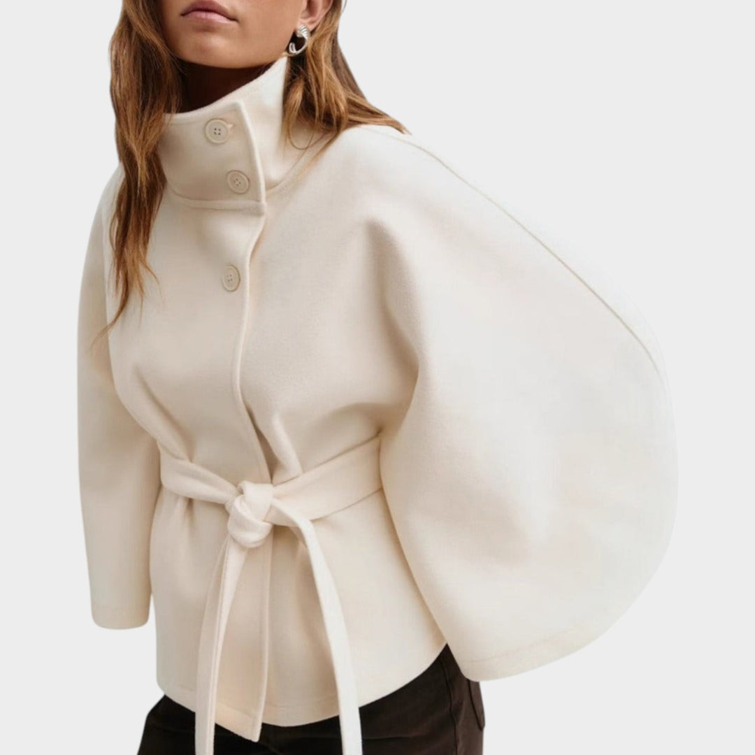 Women’s Cape Coat High Neck Elegant Winter Outerwear