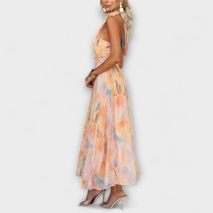 Chiffon Cocktail Maxi Dress