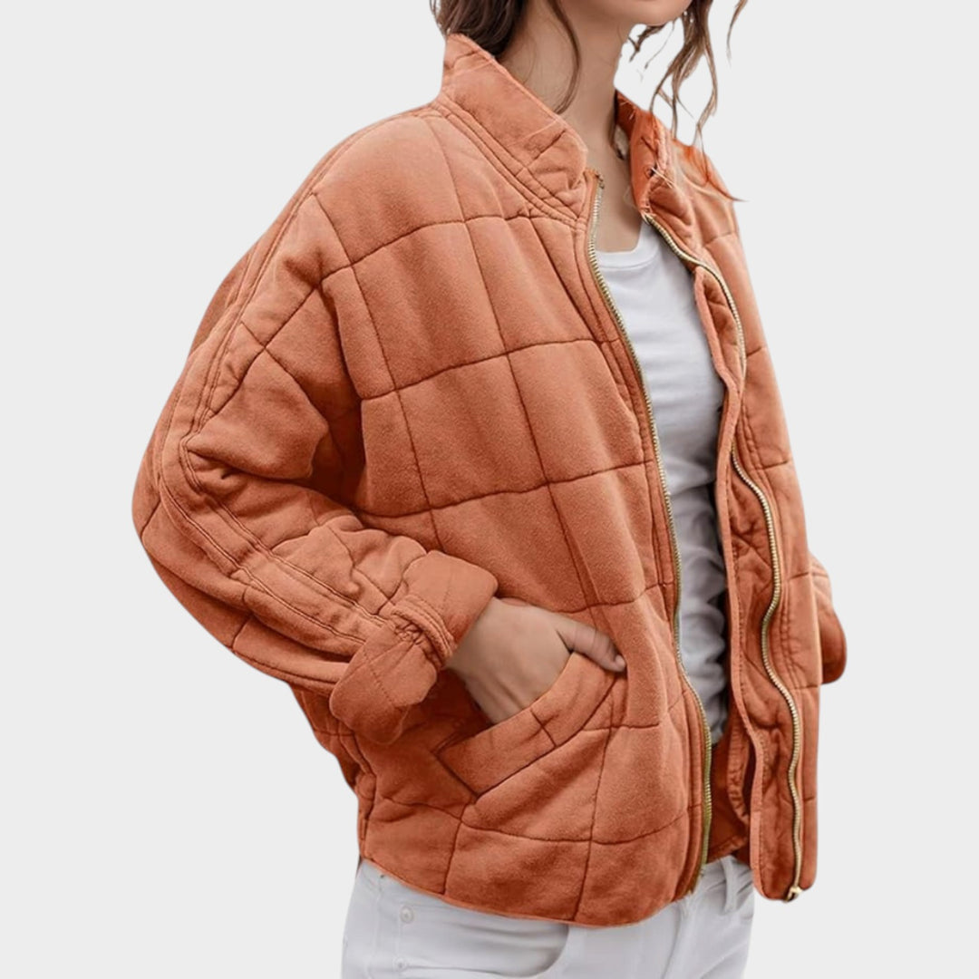 Women’s Quilted Jacket Classic Stitched Design