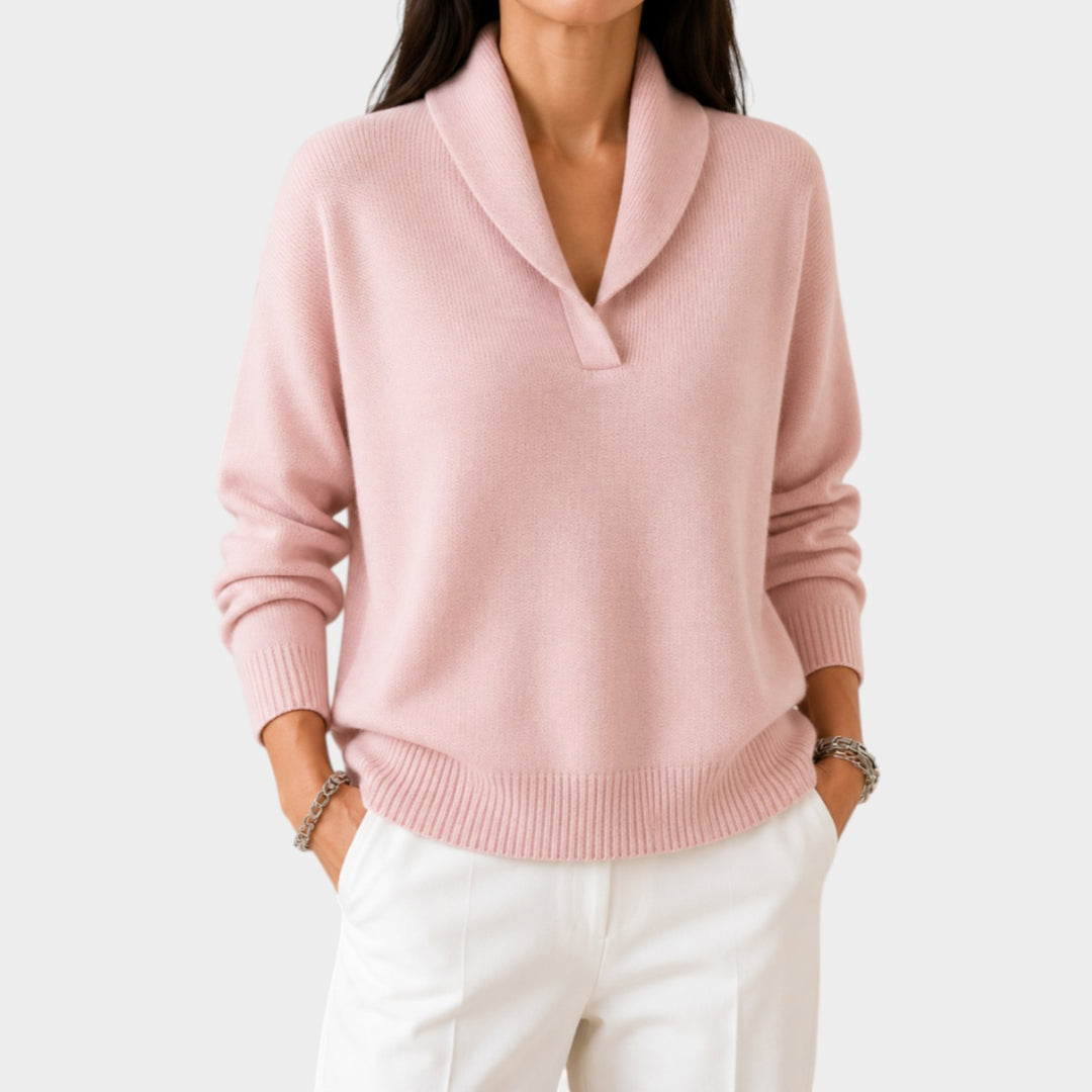 Women’s Knit Sweater Soft V Neck Long Sleeve