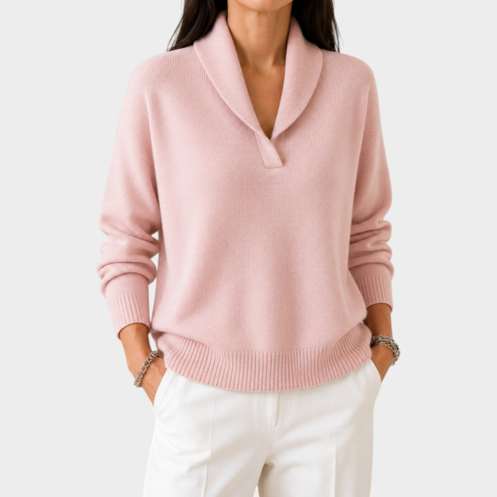 Women’s Knit Sweater Soft V Neck Long Sleeve