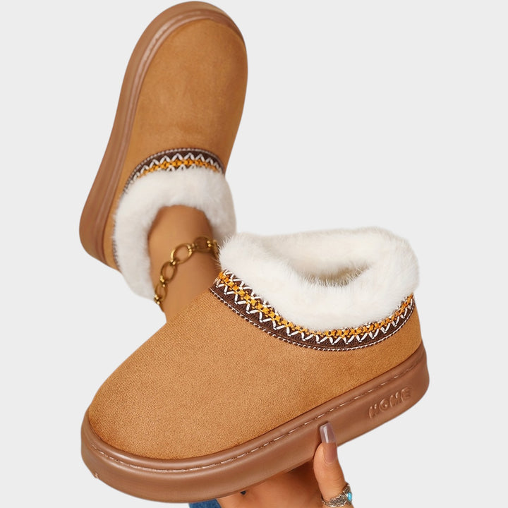 Women’s Thermal Slippers Warm Lined Slip-On Winter Shoes