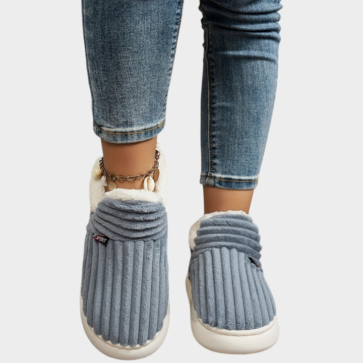 Women’s Fleece Lined Slippers Warm Plush Thick Sole Non-Slip