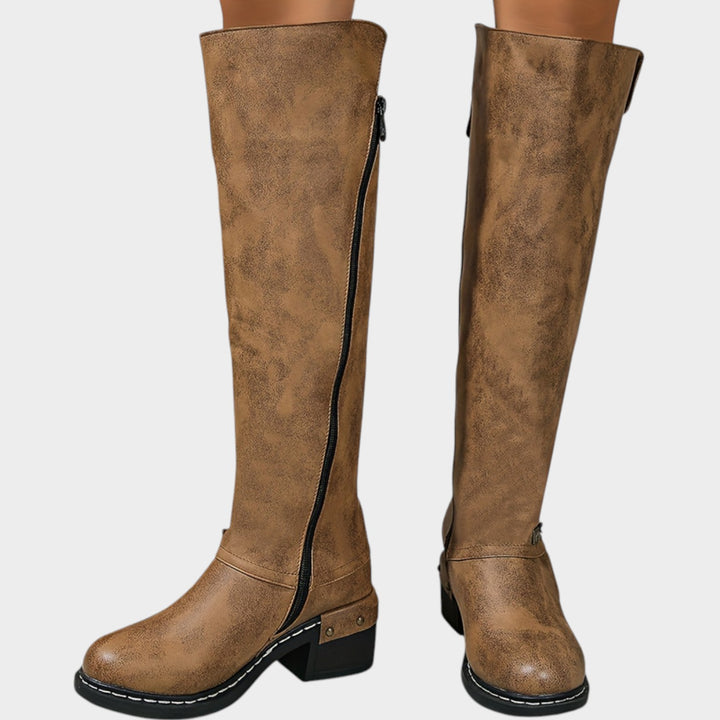Women’s High Boots Side Zipper Casual Style