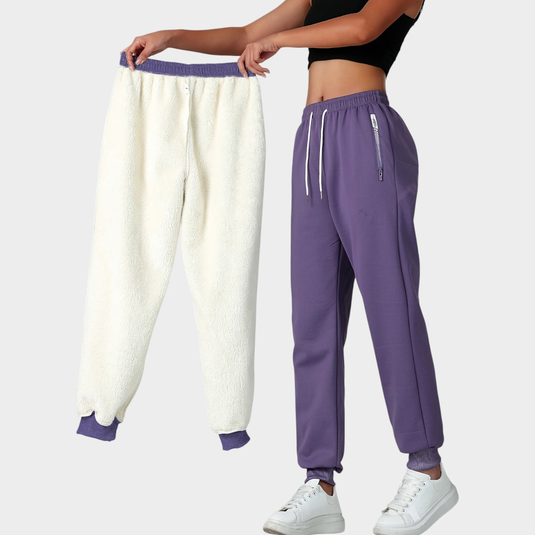 Women’s Thermal Pants Warm Lined Windproof Cuffed Joggers