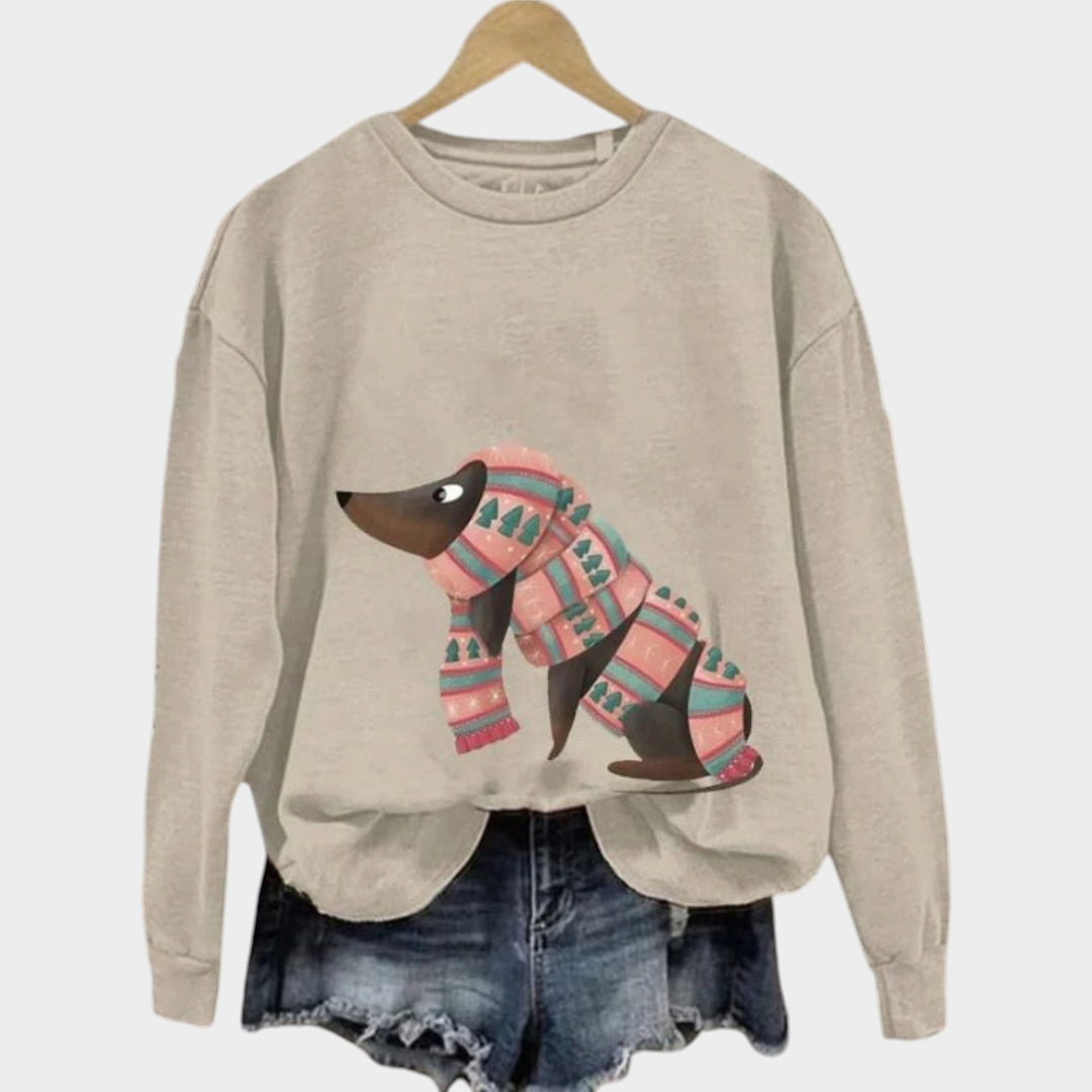 Women’s Crew Neck Sweater Long Sleeve Casual Pullover