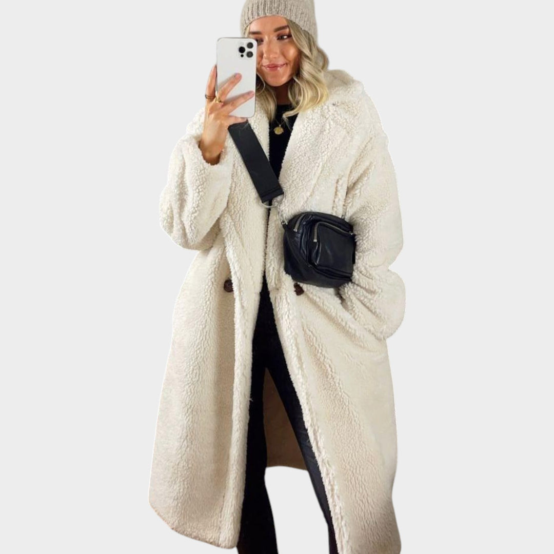 Women’s Faux-Fur Teddy Coat Longline Plush Fleece Winter Style
