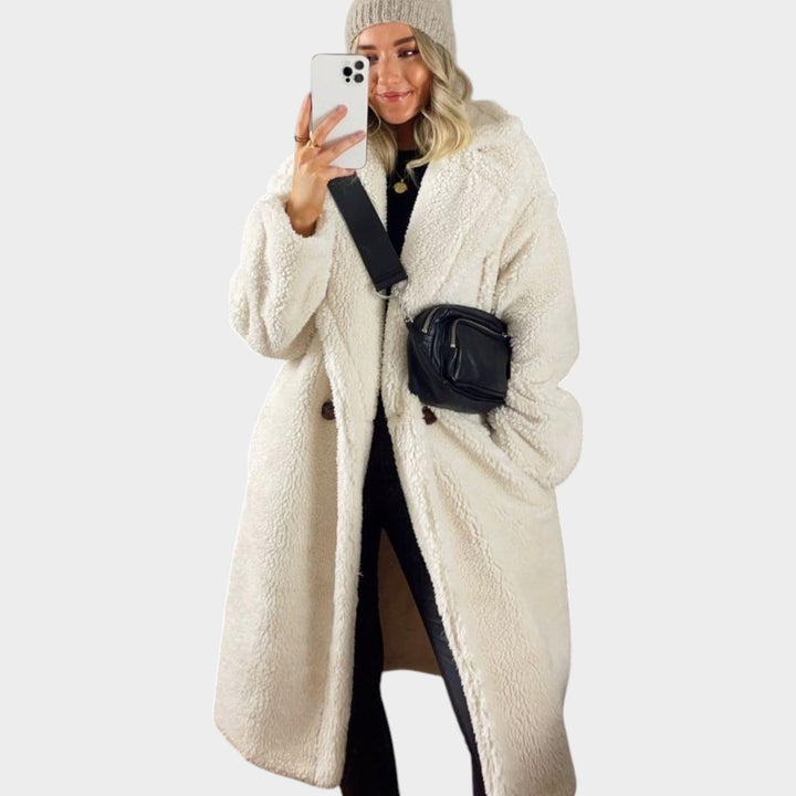 Women’s Faux-Fur Teddy Coat Longline Plush Fleece Winter Style