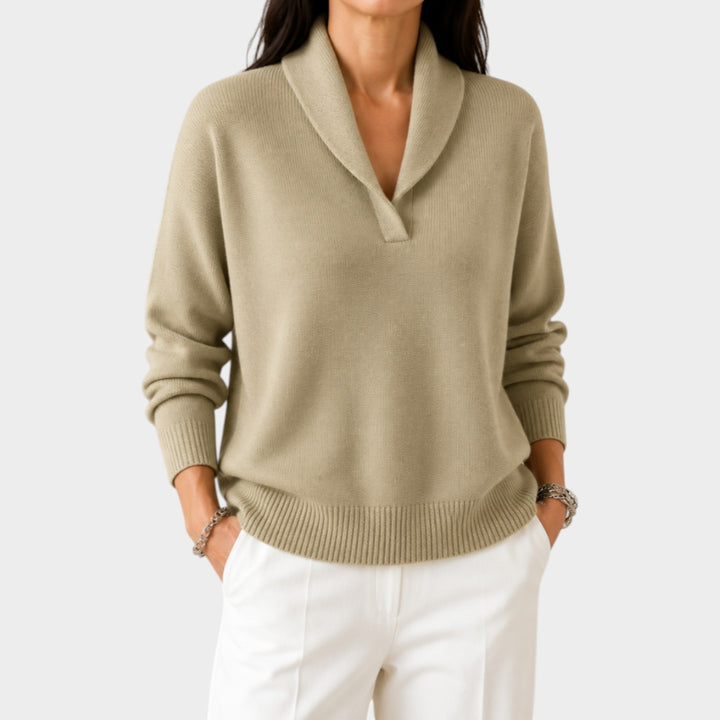 Women’s Knit Sweater Soft V Neck Long Sleeve