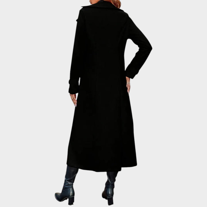 Women’s Double Breasted Coat Notched Lapel Collar