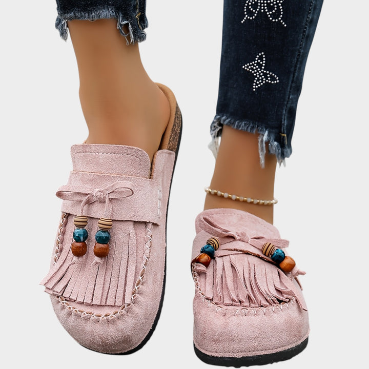 Women’s Mule Loafers Slip On Tassel Detail