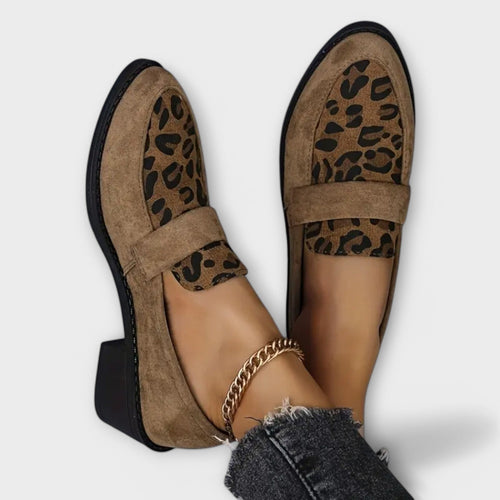 Comfort Leopard Print Panel | Orthopedic Loafers