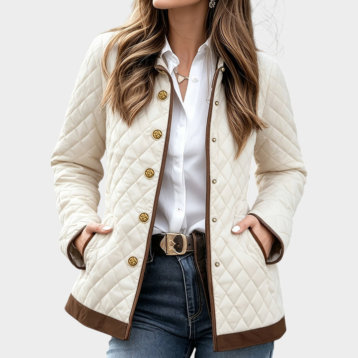 Women’s Quilted Jacket Casual Longline Button Front