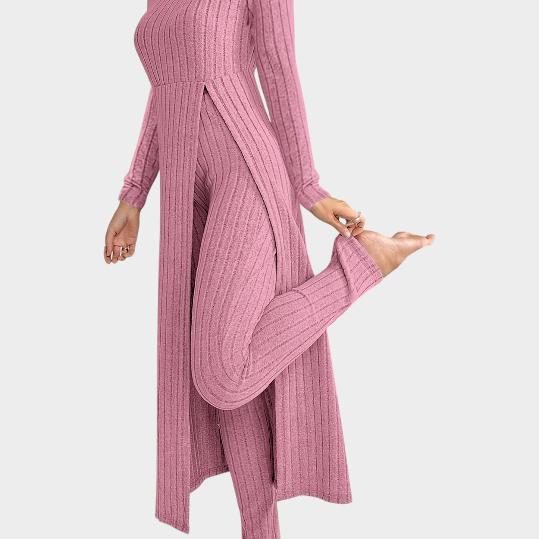 Women’s Matching Set 2 Piece Lounge Set Casual Ribbed Knit